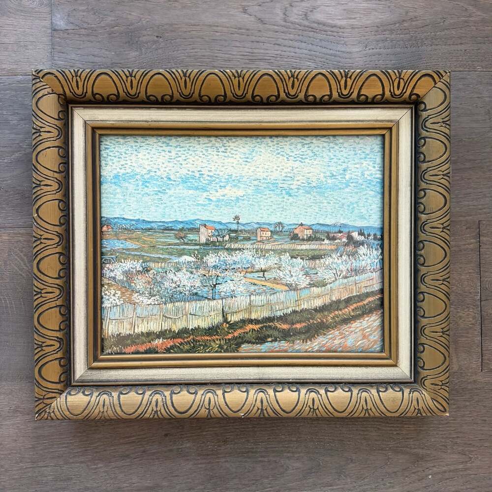 Vincent Van Gogh Peach Orchard Framed Art Print